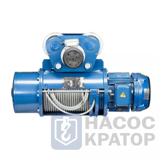 Таль передвижная типа 45 Т 10 446 2т, Н=18м Vпод. 8 м/мин., без электрооб., с ОГП, канатоукладчиком и крюковой подвеской, -20...+40С