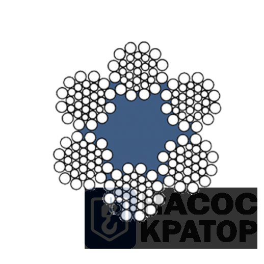 Канат стальной талевый 25 мм ГОСТ 16853-88