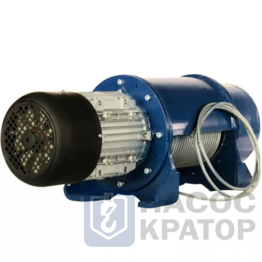 Таль стационарная типа 45 Т 0154 3,2т, Н=18м Vпод. 8 м/мин., без электрооб., с ОГП, канатоукладчиком и крюковой подвеской, -20...+40С, стоящая