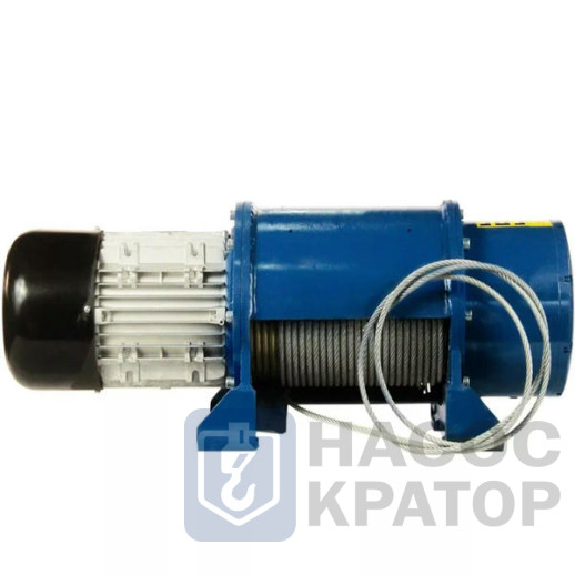 Таль стационарная типа 45 Т 0154 3,2т, Н=18м Vпод. 8 м/мин., без электрооб., с ОГП, канатоукладчиком и крюковой подвеской, -20...+40С, стоящая