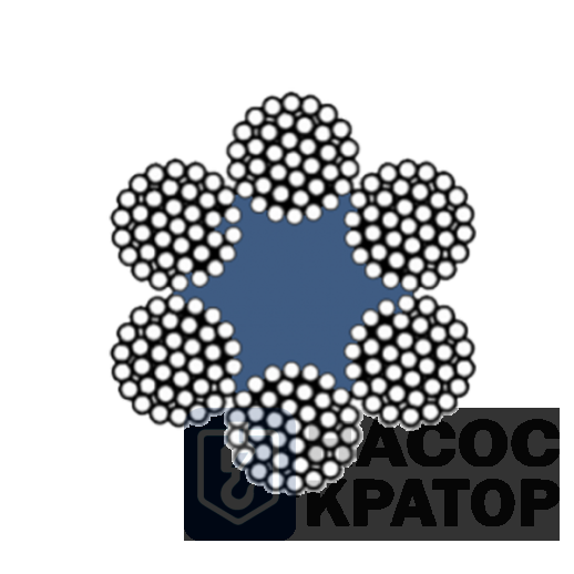 Канат стальной двойной свивки 5,4 мм ГОСТ 3071-88