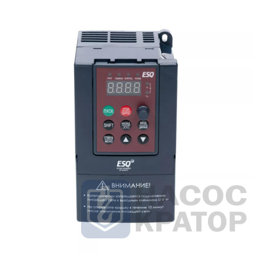 Частотный преобразователь ESQ-A200-2S0007 0.75кВт 200-260В (для однофазного двигателя)