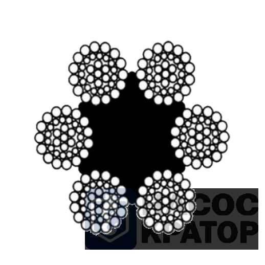 Канат стальной двойной свивки 43 мм ГОСТ 3079-80