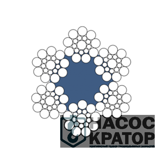 Канат стальной двойной свивки 35 мм ГОСТ 3077-80